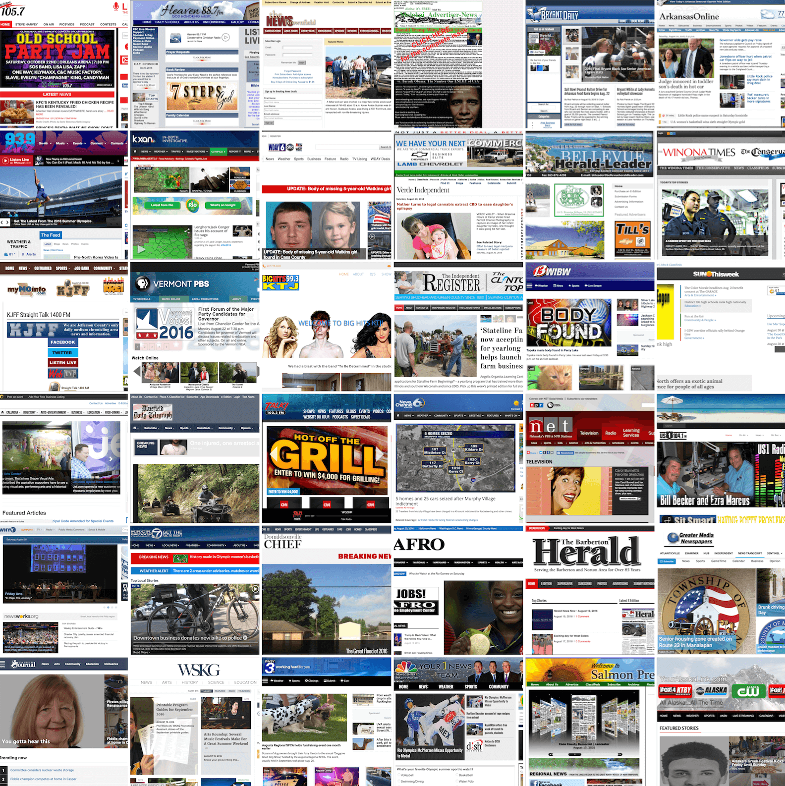 Local news collage